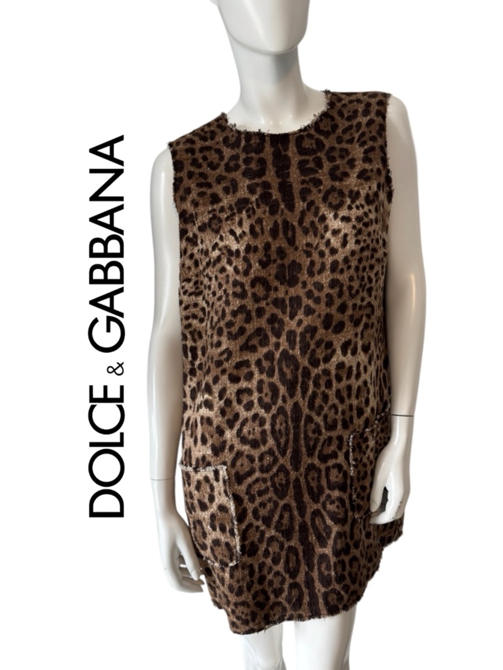Dolce & Gabbana Leopard Print Tunic in Brown and Black